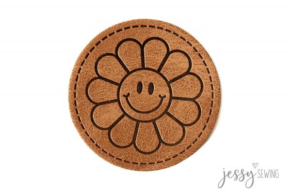 Kunstleder Label Flowersmile by Jessy Sewing